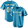 Personalized Panther Blue & Cream Color Fan Baseball Jersey BB01240530WX362