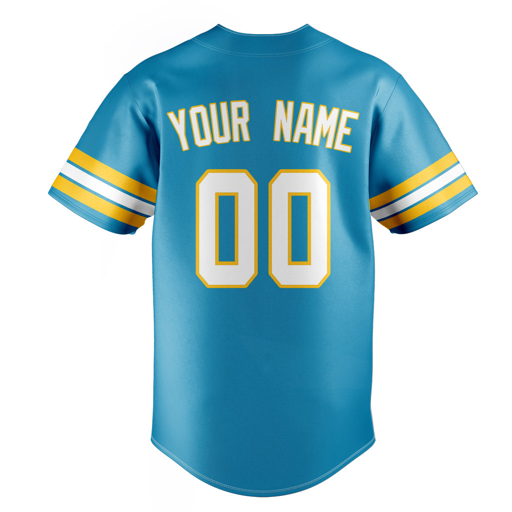 Personalized Panther Blue & White Color Fan Baseball Jersey