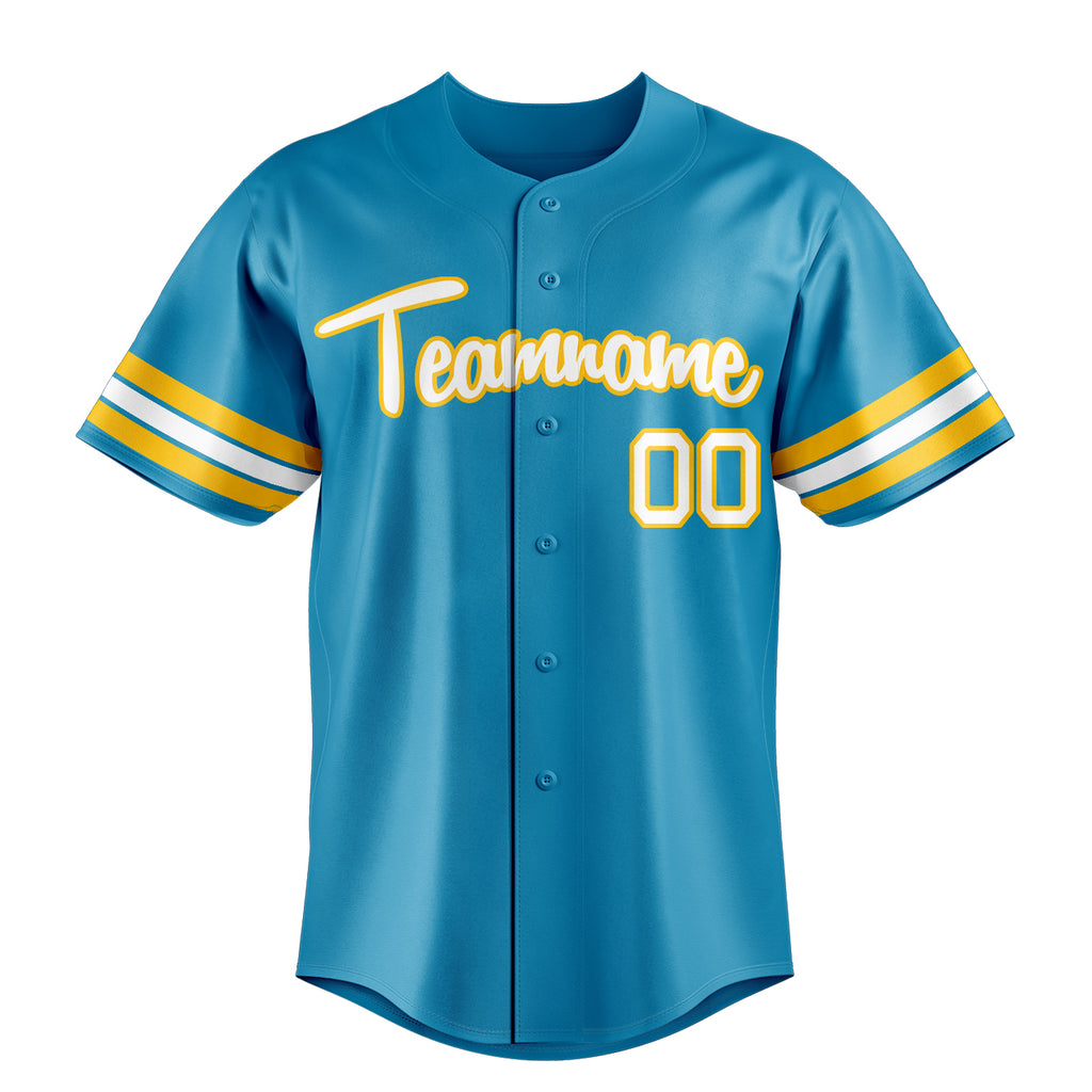 Personalized Panther Blue & White Color Fan Baseball Jersey
