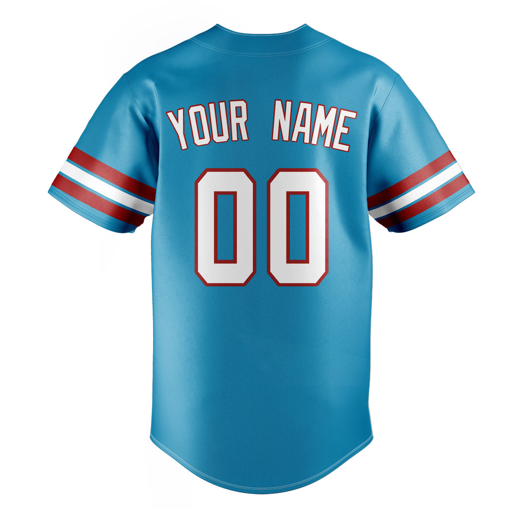 Personalized Panther Blue & White Color Fan Baseball Jersey