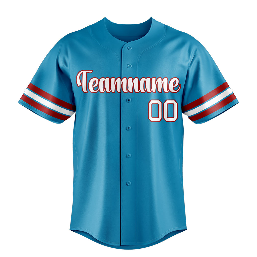 Personalized Panther Blue & White Color Fan Baseball Jersey