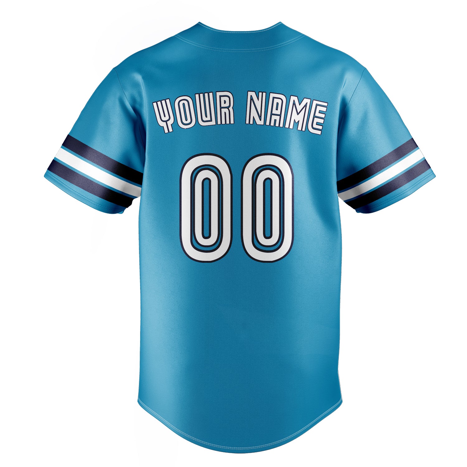 Personalized Panther Blue & White Color Fan Baseball Jersey