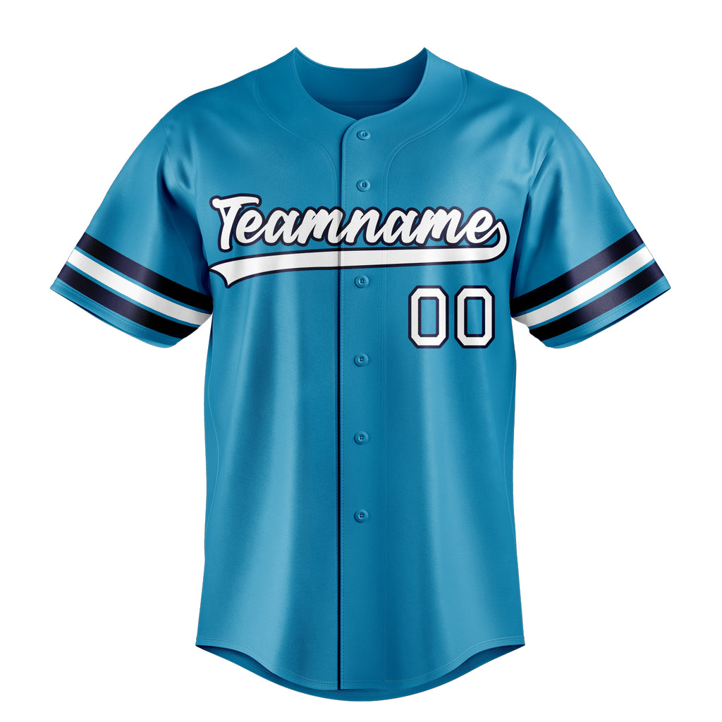 Personalized Panther Blue & White Color Fan Baseball Jersey