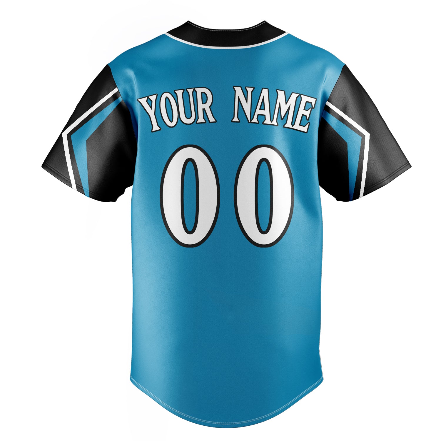 Personalized Panther Blue & Black 3 Colors Arm Shapes Fan Baseball Jersey