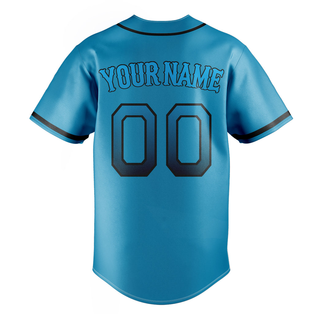 Personalized Panther Blue & Black Color Fan Baseball Jersey