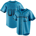 Personalized Panther Blue & Black Color Fan Baseball Jersey BB01240530WX370