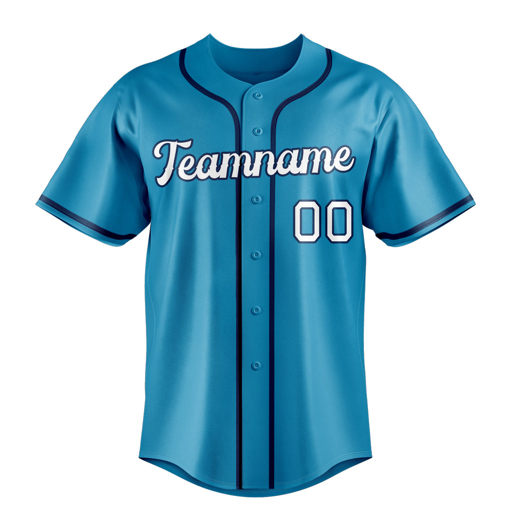 Personalized Panther Blue & White Color Fan Baseball Jersey