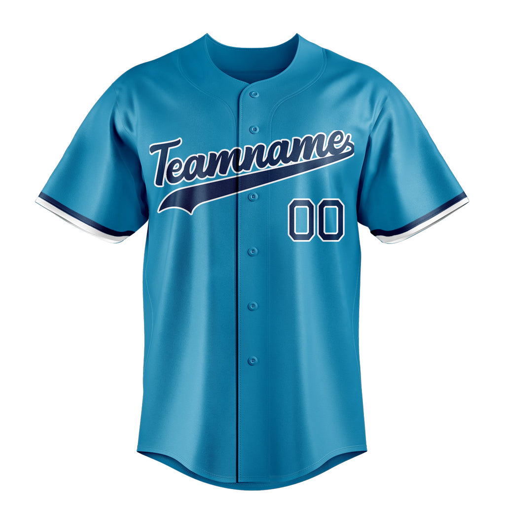 Personalized Panther Blue & Navy Color Fan Baseball Jersey
