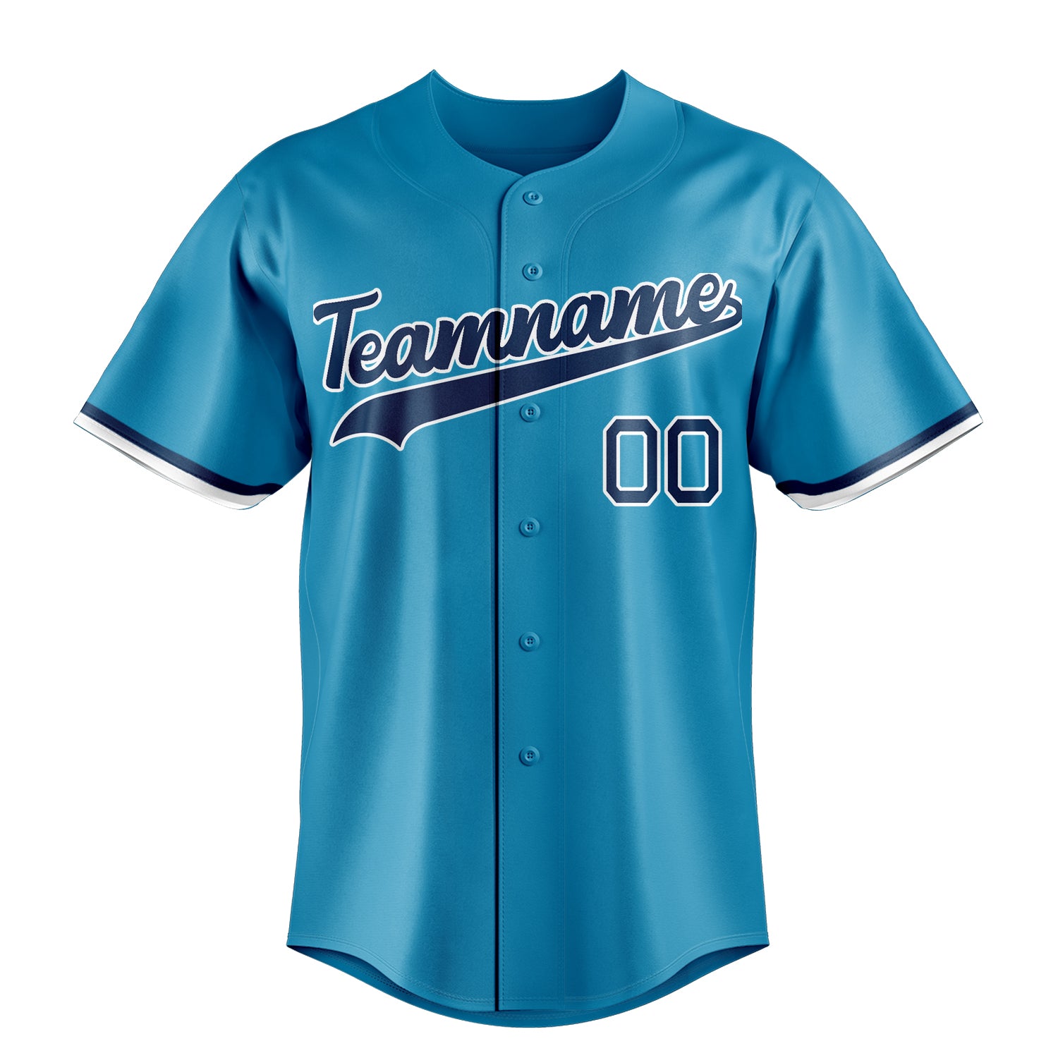 Personalized Panther Blue & Navy Color Fan Baseball Jersey