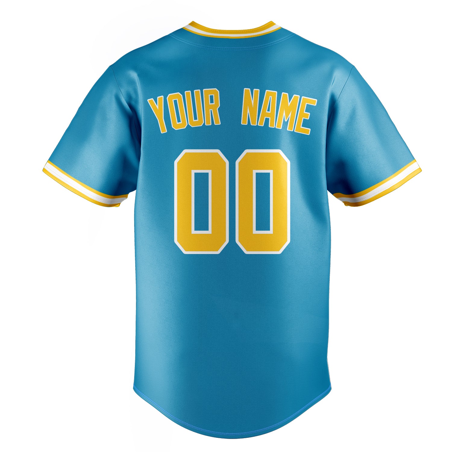 Personalized Panther Blue & Yellow Color Fan Baseball Jersey