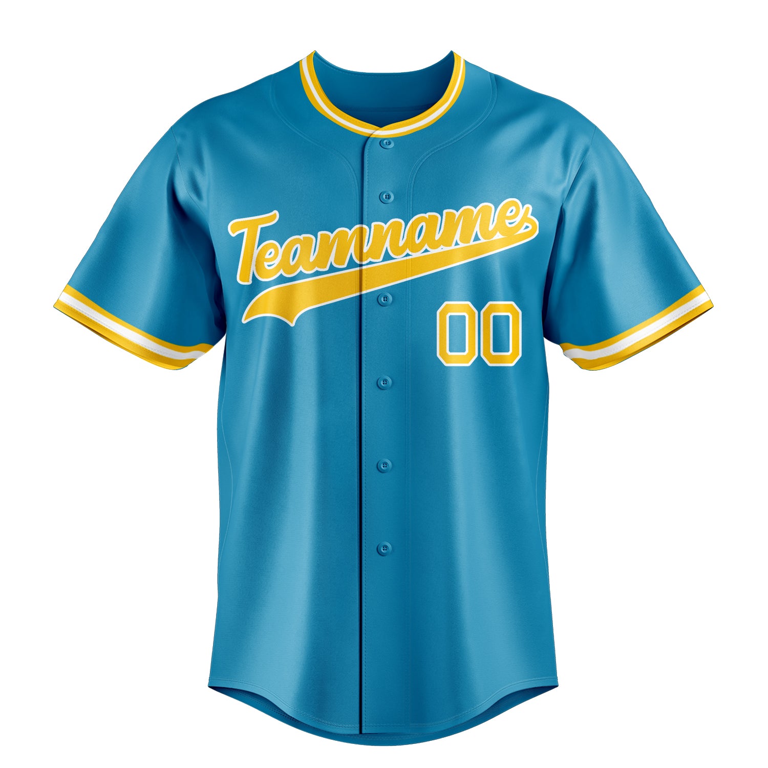 Personalized Panther Blue & Yellow Color Fan Baseball Jersey