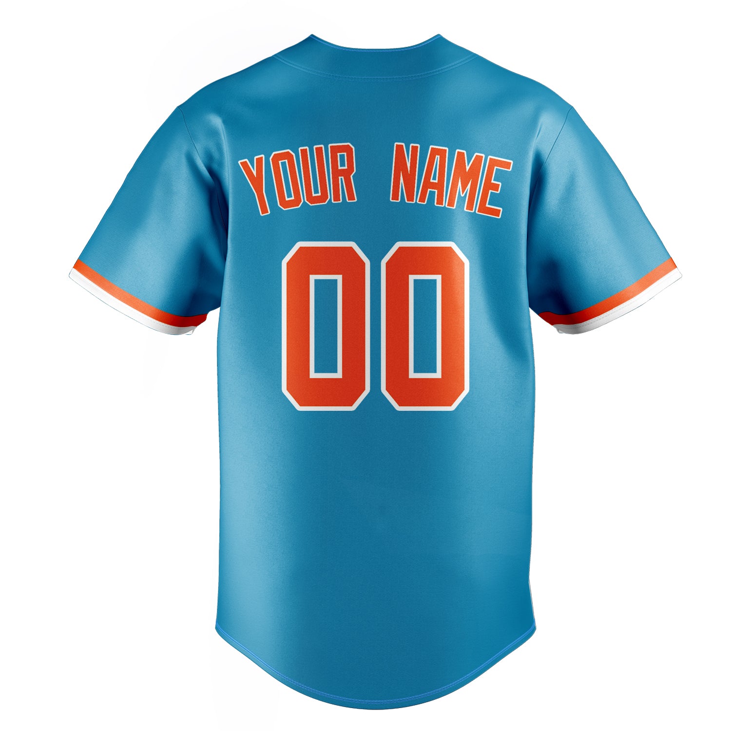 Personalized Panther Blue & Orange Color Fan Baseball Jersey