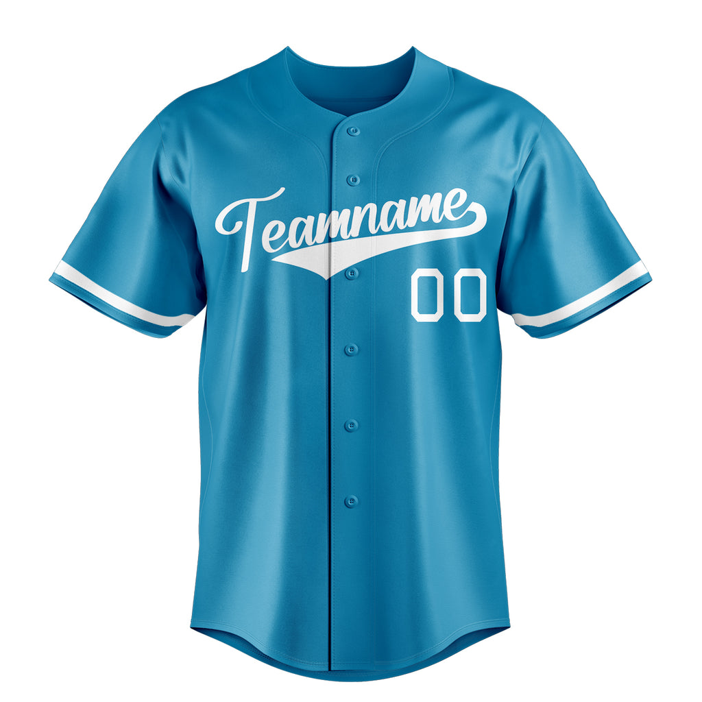 Personalized Panther Blue & White Color Fan Baseball Jersey