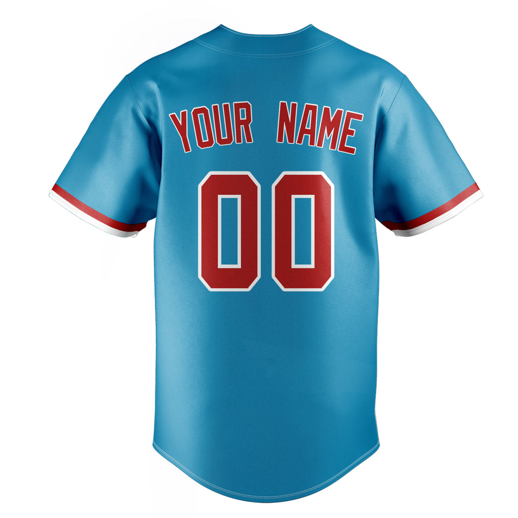 Personalized Panther Blue & Red Color Fan Baseball Jersey