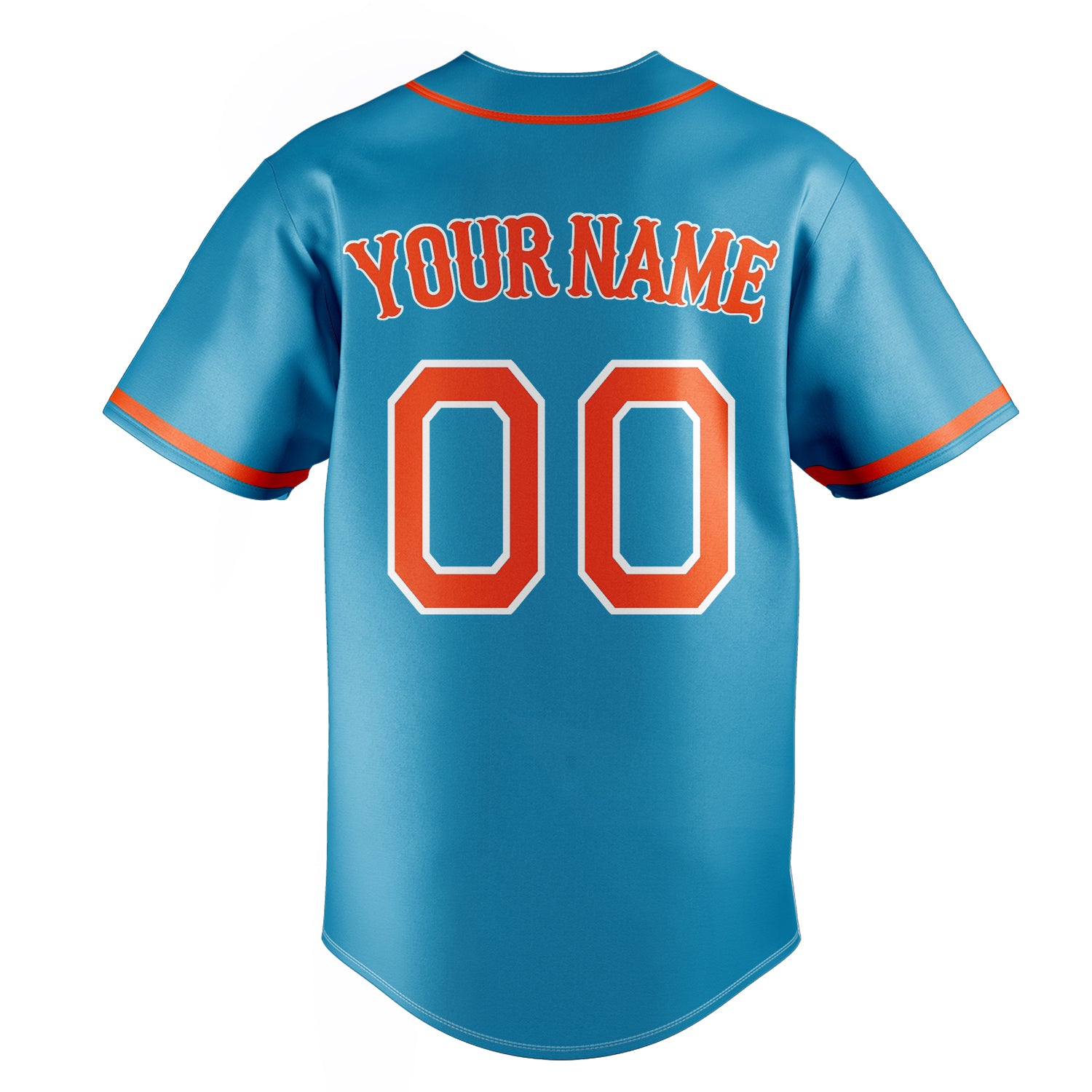 Personalized Panther Blue & Orange Color Fan Baseball Jersey
