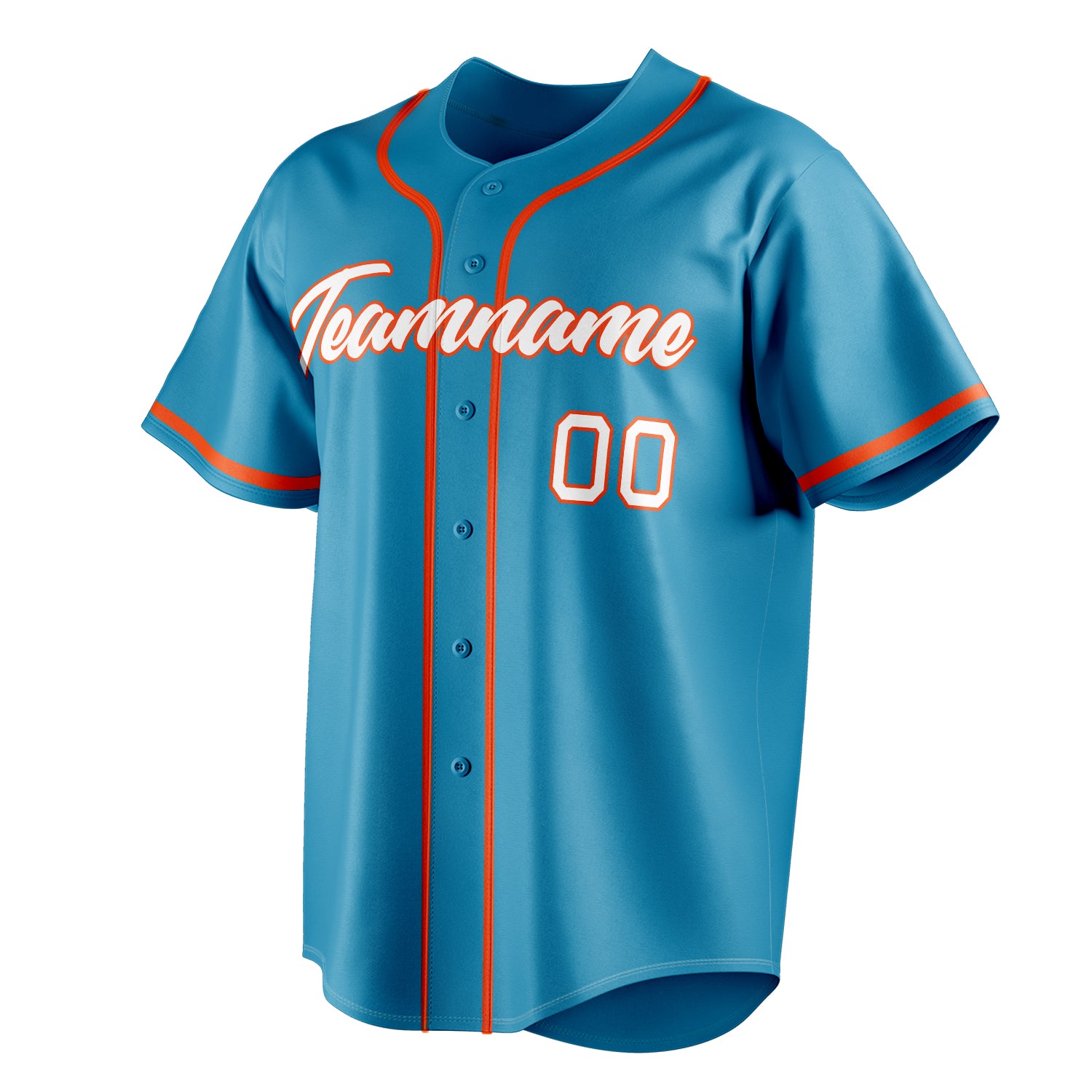 Personalized Panther Blue & Orange Color Fan Baseball Jersey