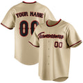 Personalized Sand & Black Color Fan Baseball Jersey BB01240530WX380