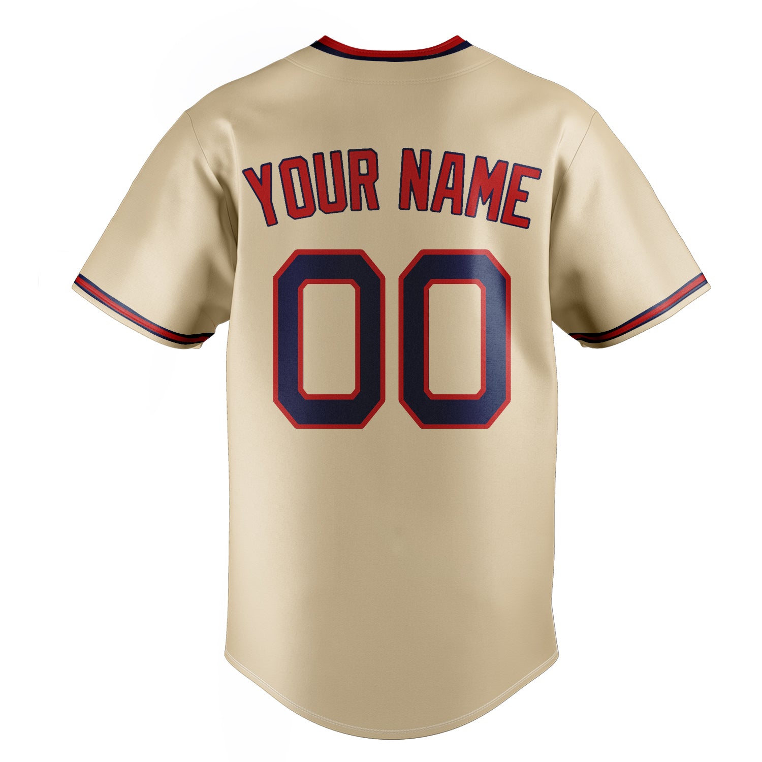 Personalized Sand & Black Color Fan Baseball Jersey