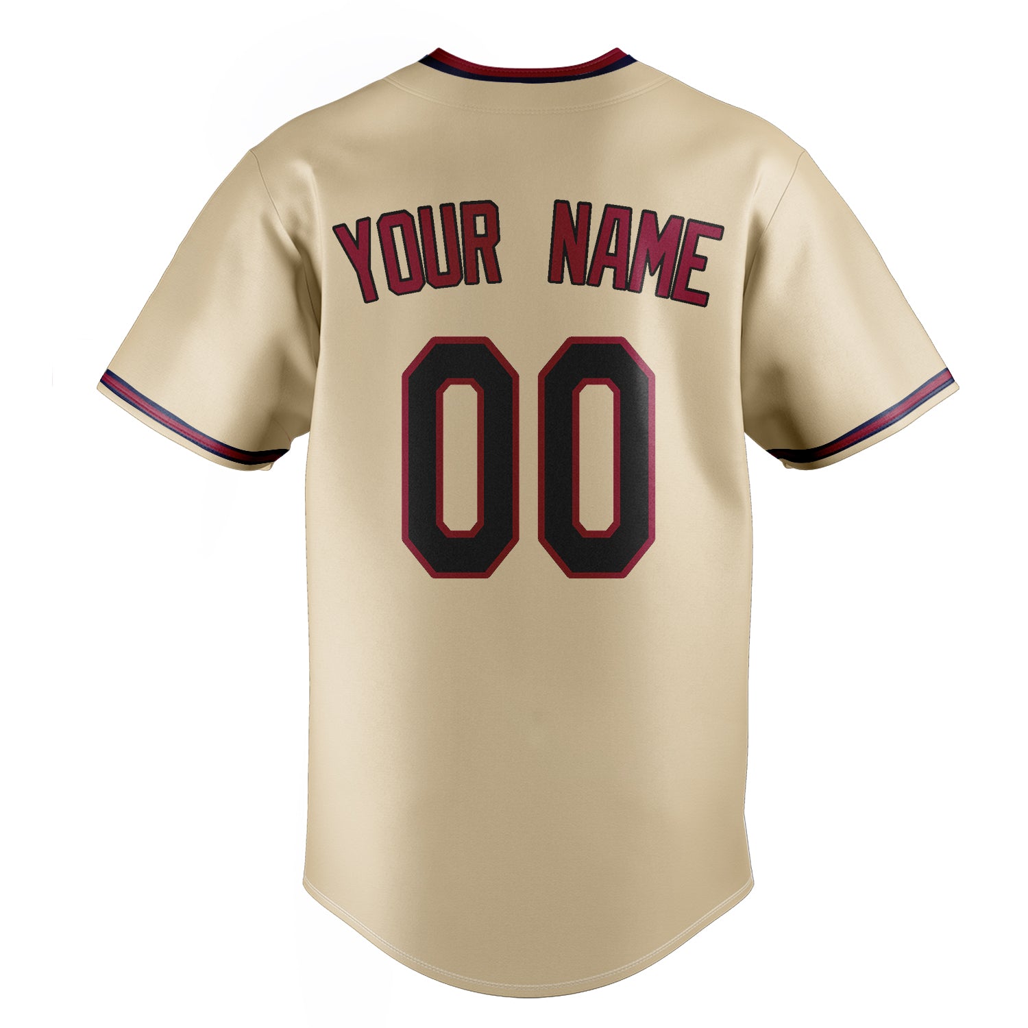 Personalized Sand & Black Color Fan Baseball Jersey