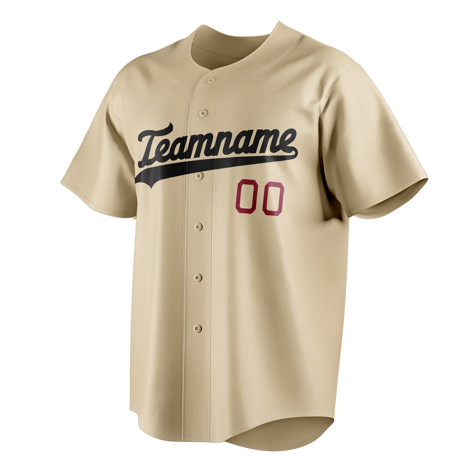 Personalized Sand & Black Color Fan Baseball Jersey