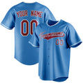 Personalized Powder Blue & Crimson Color Fan Baseball Jersey BB01240530WY264