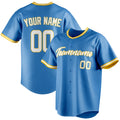 Personalized Powder Blue & White Color Fan Baseball Jersey BB01240530WY266