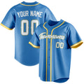 Personalized Powder Blue & White Color Fan Baseball Jersey BB01240530WY267
