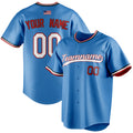 Personalized Powder Blue & White Color Fan Baseball Jersey BB01240530WY271