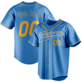 Personalized Powder Blue & Gold Color Fan Baseball Jersey BB01240530WY276