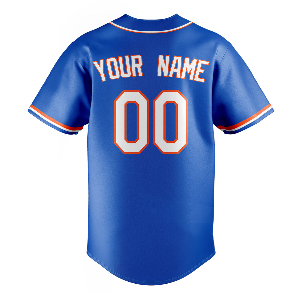 Personalized Thunder Blue & White Color Fan Baseball Jersey