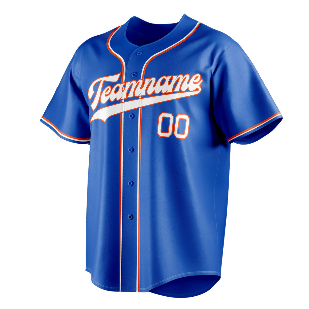 Personalized Thunder Blue & White Color Fan Baseball Jersey