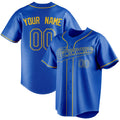 Personalized Thunder Blue & Gold Color Fan Baseball Jersey BB01240530WY359