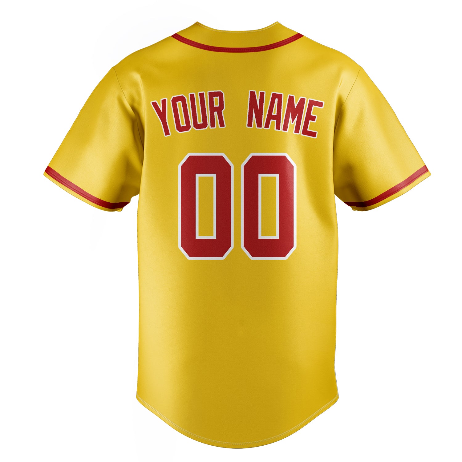 Personalized Yellow & Red Color Fan Baseball Jersey
