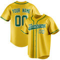 Personalized Yellow & Kelly Green Color Fan Baseball Jersey BB01240531CK563