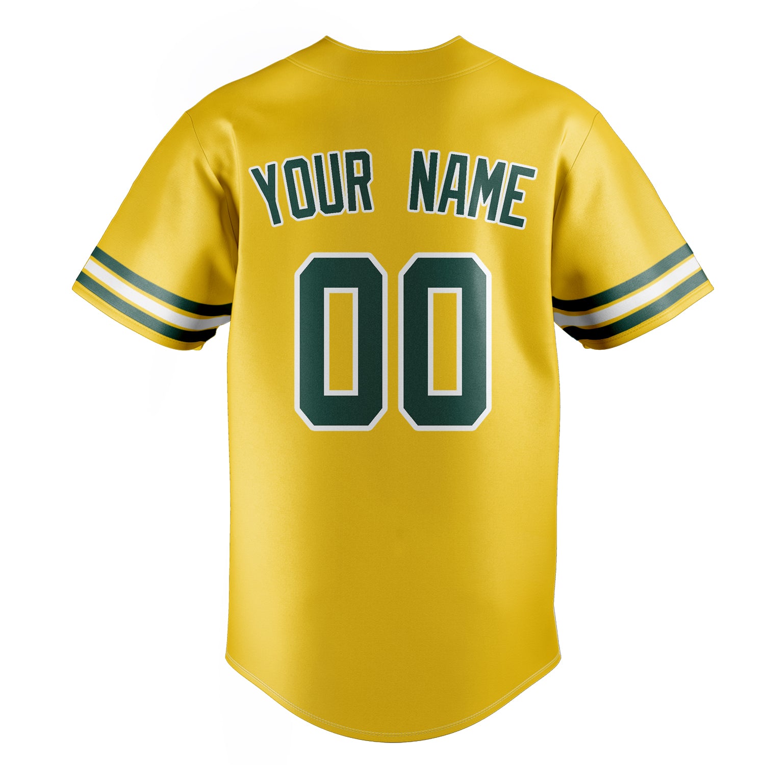 Personalized Yellow & Green Color Fan Baseball Jersey