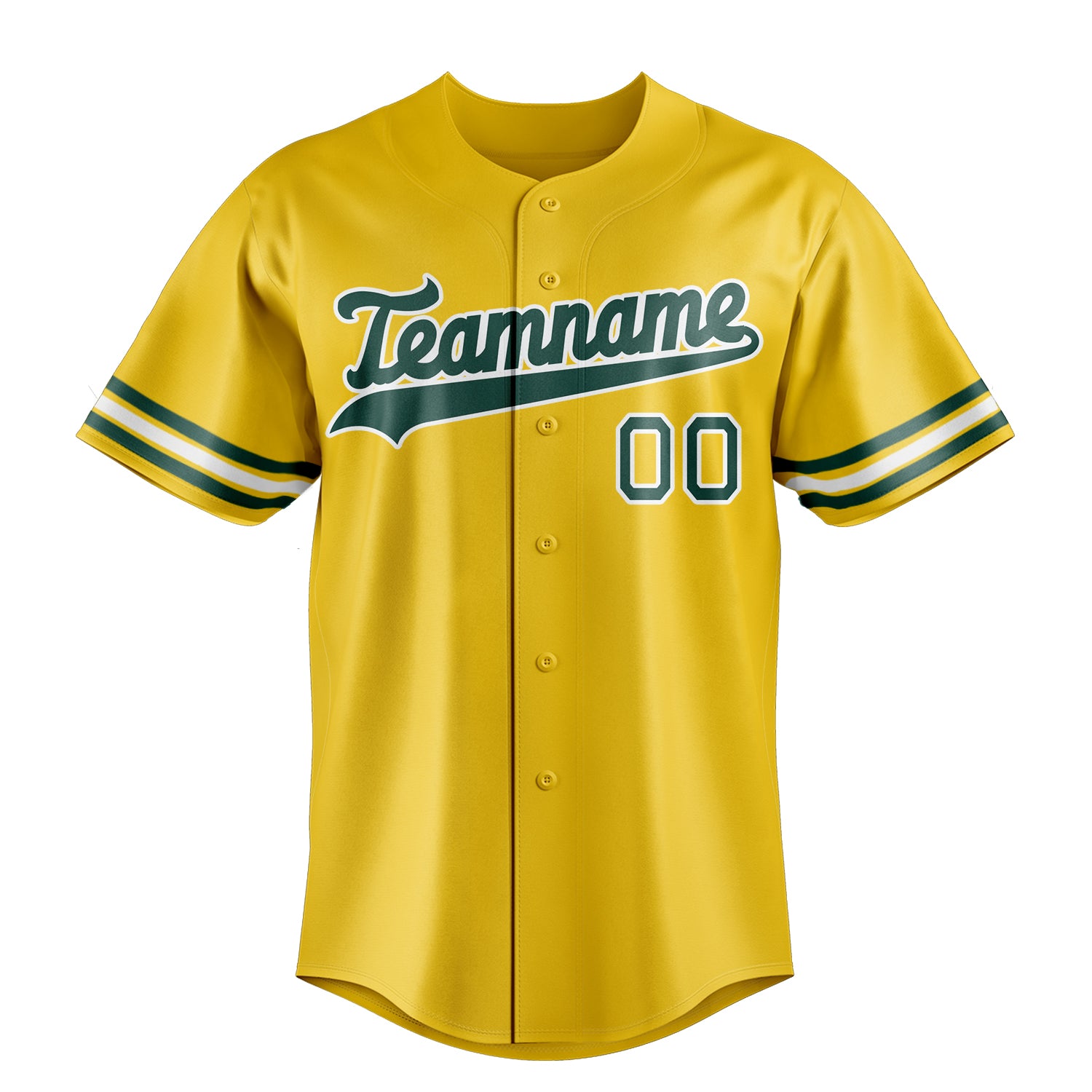 Personalized Yellow & Green Color Fan Baseball Jersey