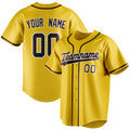 Personalized Yellow & Brown Color Fan Baseball Jersey BB01240531CK566