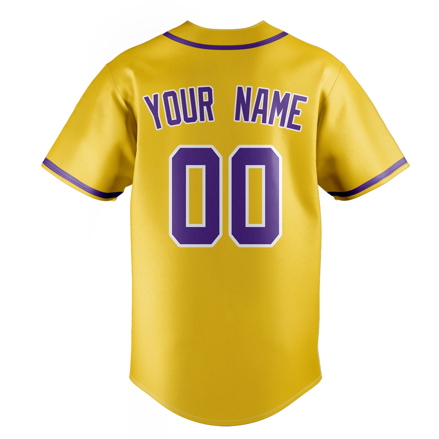 Personalized Yellow & Purple Color Fan Baseball Jersey
