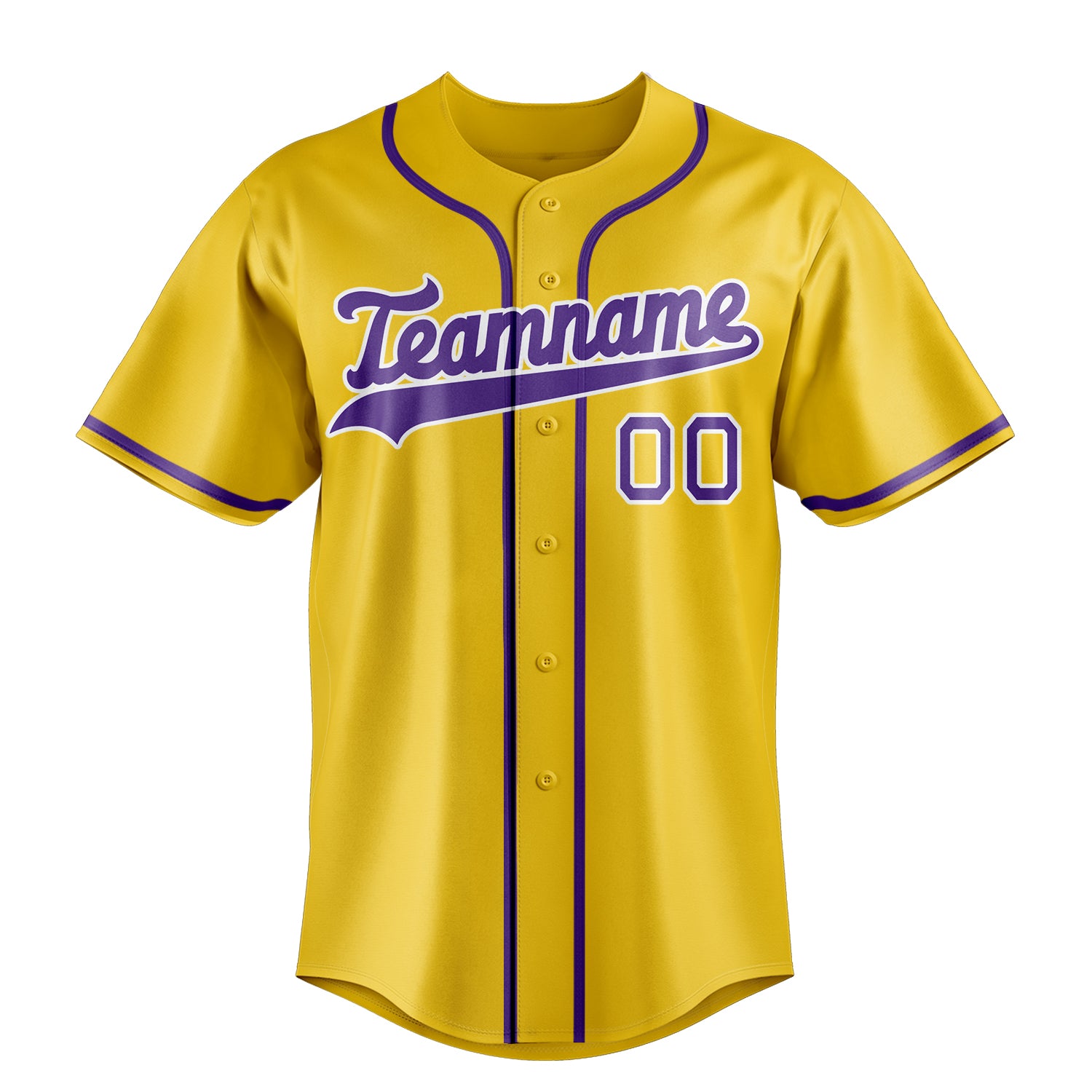 Personalized Yellow & Purple Color Fan Baseball Jersey