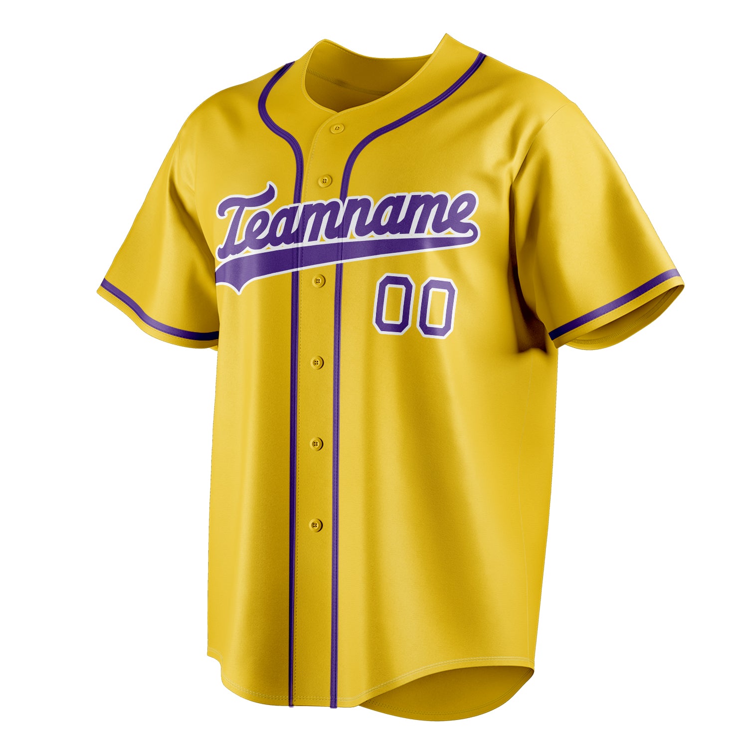 Personalized Yellow & Purple Color Fan Baseball Jersey