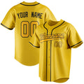 Personalized Yellow & Gold Color Fan Baseball Jersey BB01240531CK570