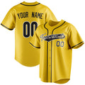 Personalized Yellow & Black Color Fan Baseball Jersey BB01240531CK574