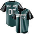 Personalized Midnight Green & White 3 Colors Arm Shapes Fan Baseball Jersey BB01240531JZ443