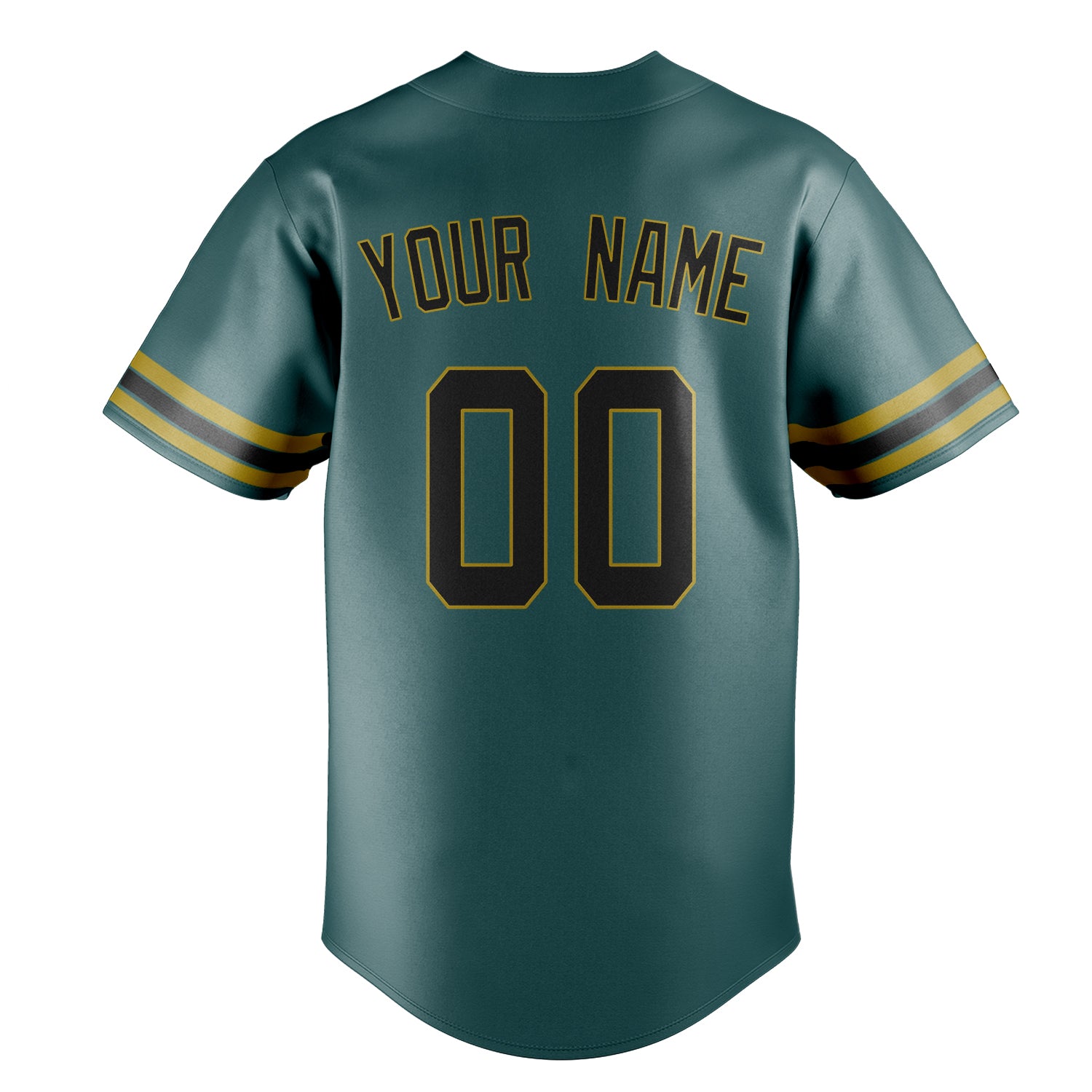 Personalized Midnight Green & Black Color Fan Baseball Jersey