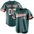 Personalized Midnight Green & White Color Fan Baseball Jersey BB01240531JZ447
