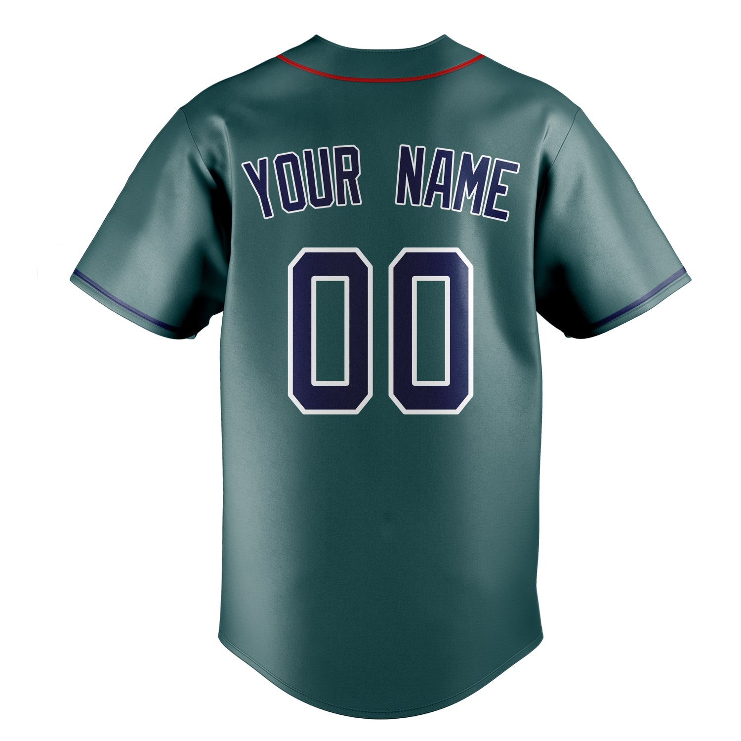 Personalized Midnight Green & Navy Color Fan Baseball Jersey