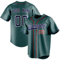 Personalized Midnight Green & Navy Color Fan Baseball Jersey BB01240531JZ448