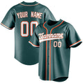 Personalized Midnight Green & White Color Fan Baseball Jersey BB01240531JZ450