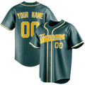 Personalized Midnight Green & Gold Color Fan Baseball Jersey BB01240531JZ451