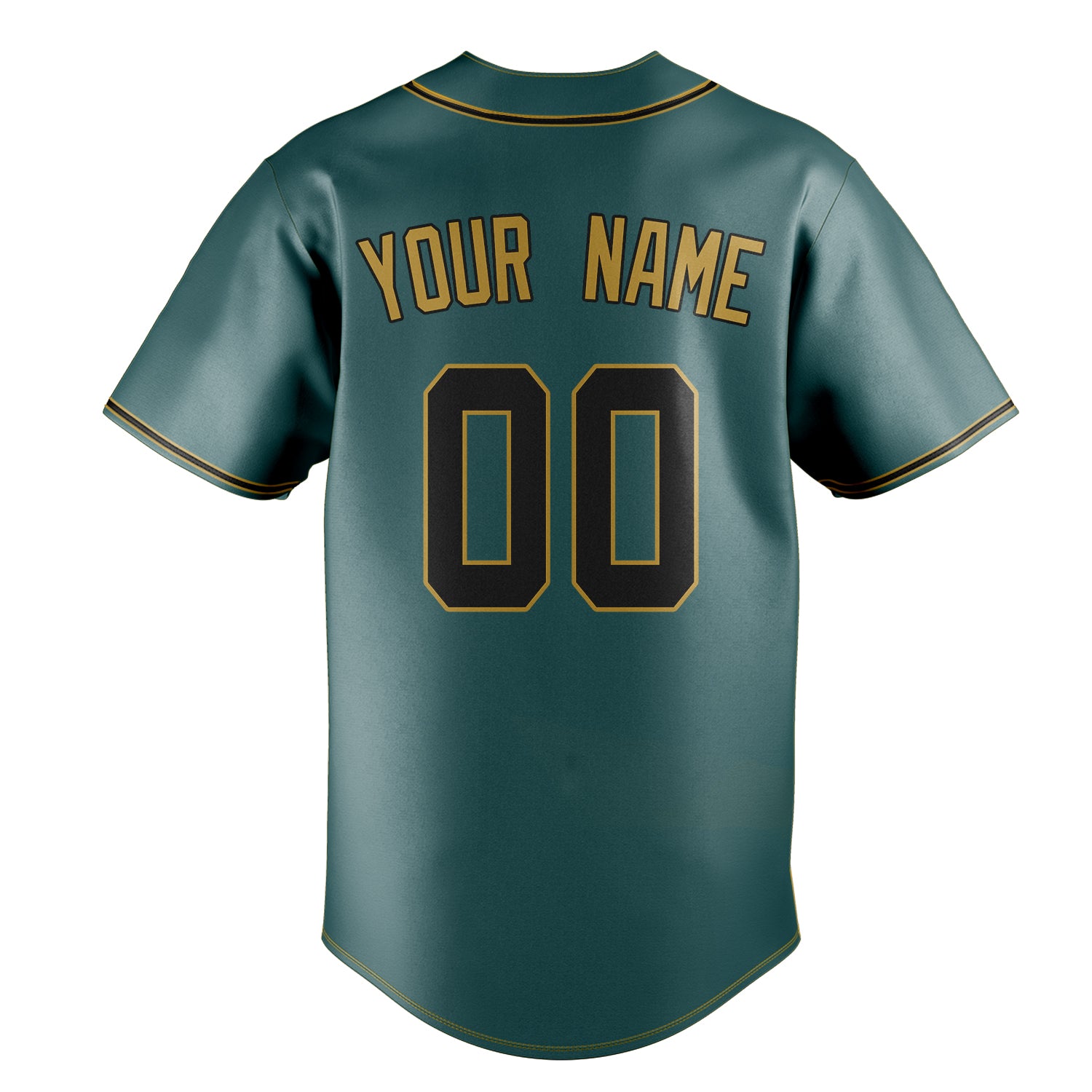 Personalized Midnight Green & Black Color Fan Baseball Jersey